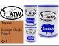 Preview: Toyota, Bronze Oxide Pearl, 6X1: 500ml Lackdose + 500ml Klarlack + 250ml Härter - Set, von ATW Autoteile West.